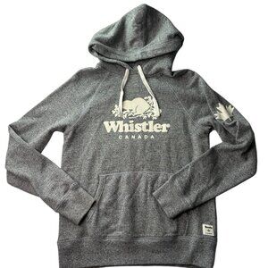 NEW ROOTS Whistler Kanga Hoody Hooded Pullover Sweatshirt Heathered Gray Small
